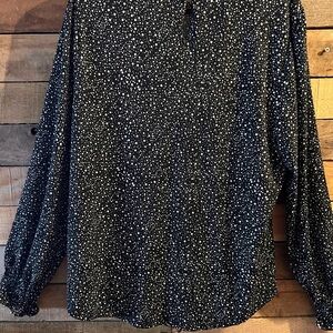 Black and White Polka Dot Women's Top